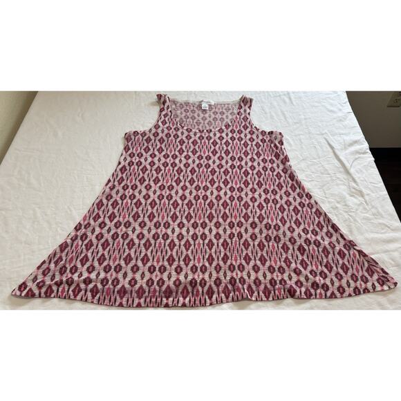 Gap Women’s Maternity Size S Lightweight Tank Top Pink Southwestern Aztec Boho - Picture 3 of 11